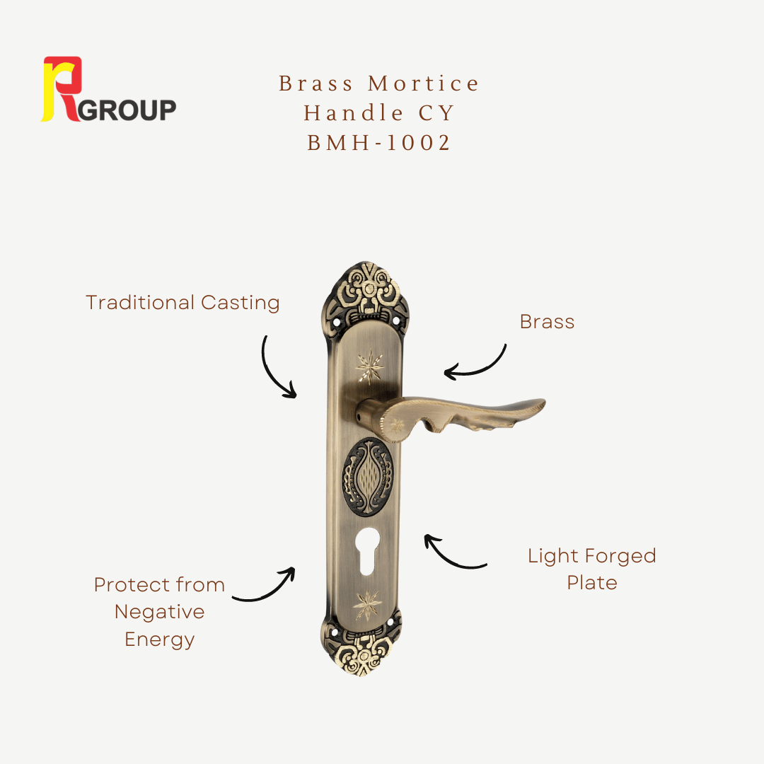 Brass Mortice Handle CY | BMH-1002 | Finish Antique/DC | Unit 1 Pair