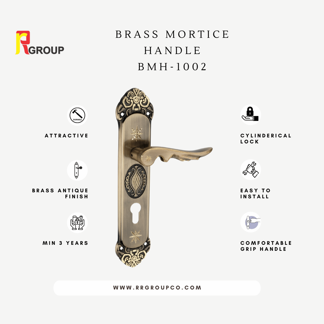 Brass Mortice Handle CY | BMH-1002 | Finish Antique/DC | Unit 1 Pair