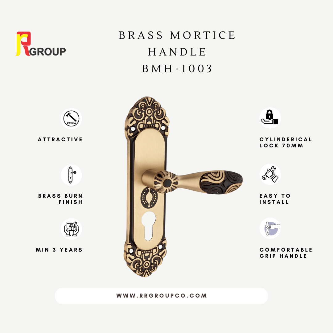 Brass Mortice Handle CY | BMH-1003 | Finish Barn Mate | Unit 1 Pair