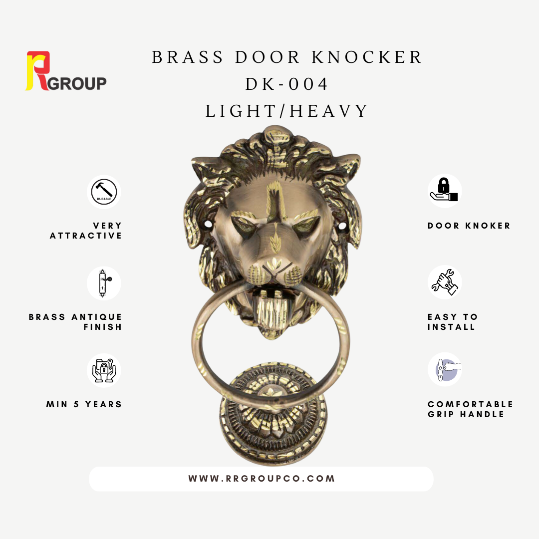 BRASS DOOR KNOCKER | DK-004 | LION REGULAR | Unit 1