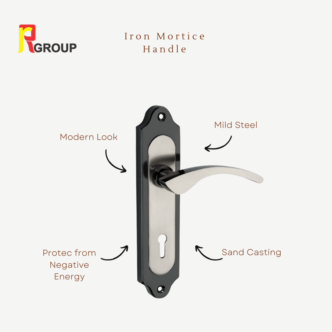 Iron Mortice Handle | IMH-4006 | KY ONLY | Finish Black Silver | Unit - Pair