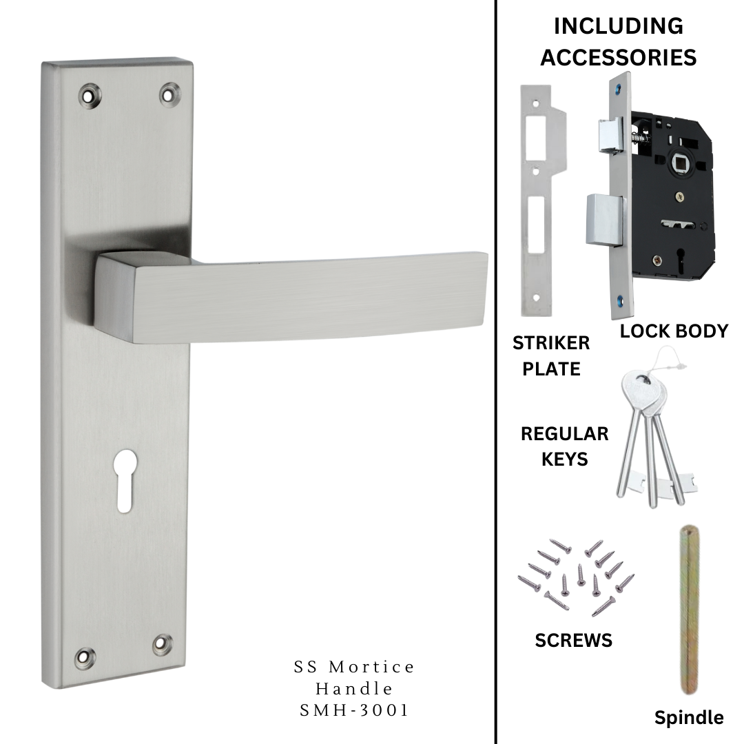 SS Mortice Handle | SMH-3001 | Finish : SS | Pair
