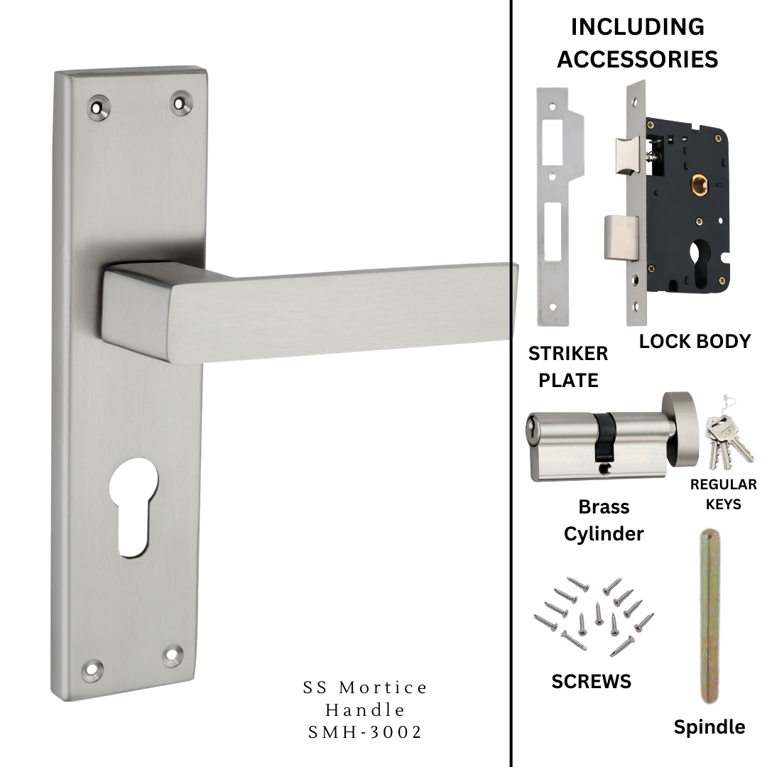 SS Mortice Handle | SMH-3002 | Finish : SS | Pair