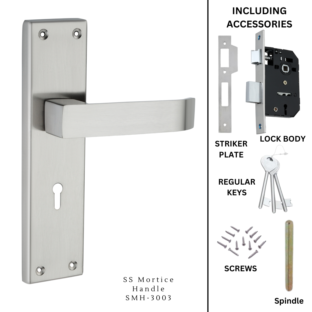 SS Mortice Handle | SMH-3003 | Finish : SS | Pair