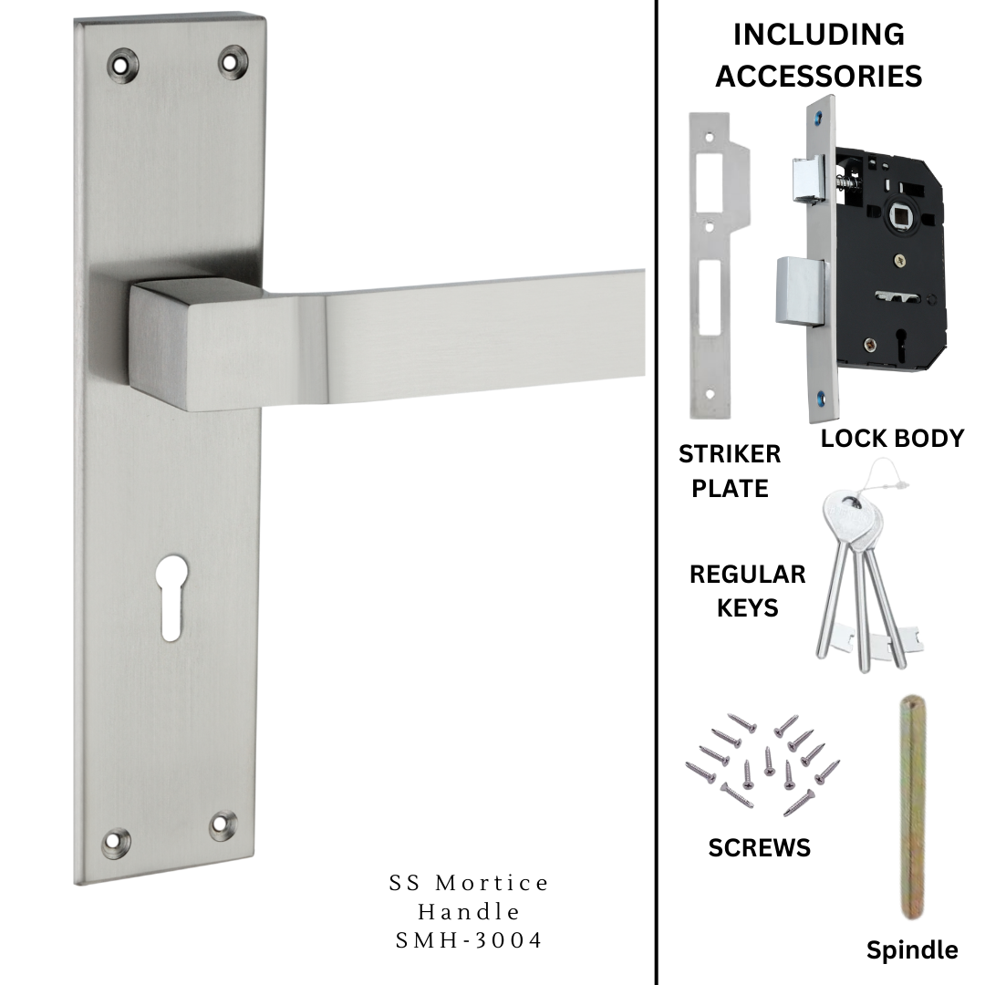 SS Mortice Handle | SMH-3004 | Finish : SS | Pair
