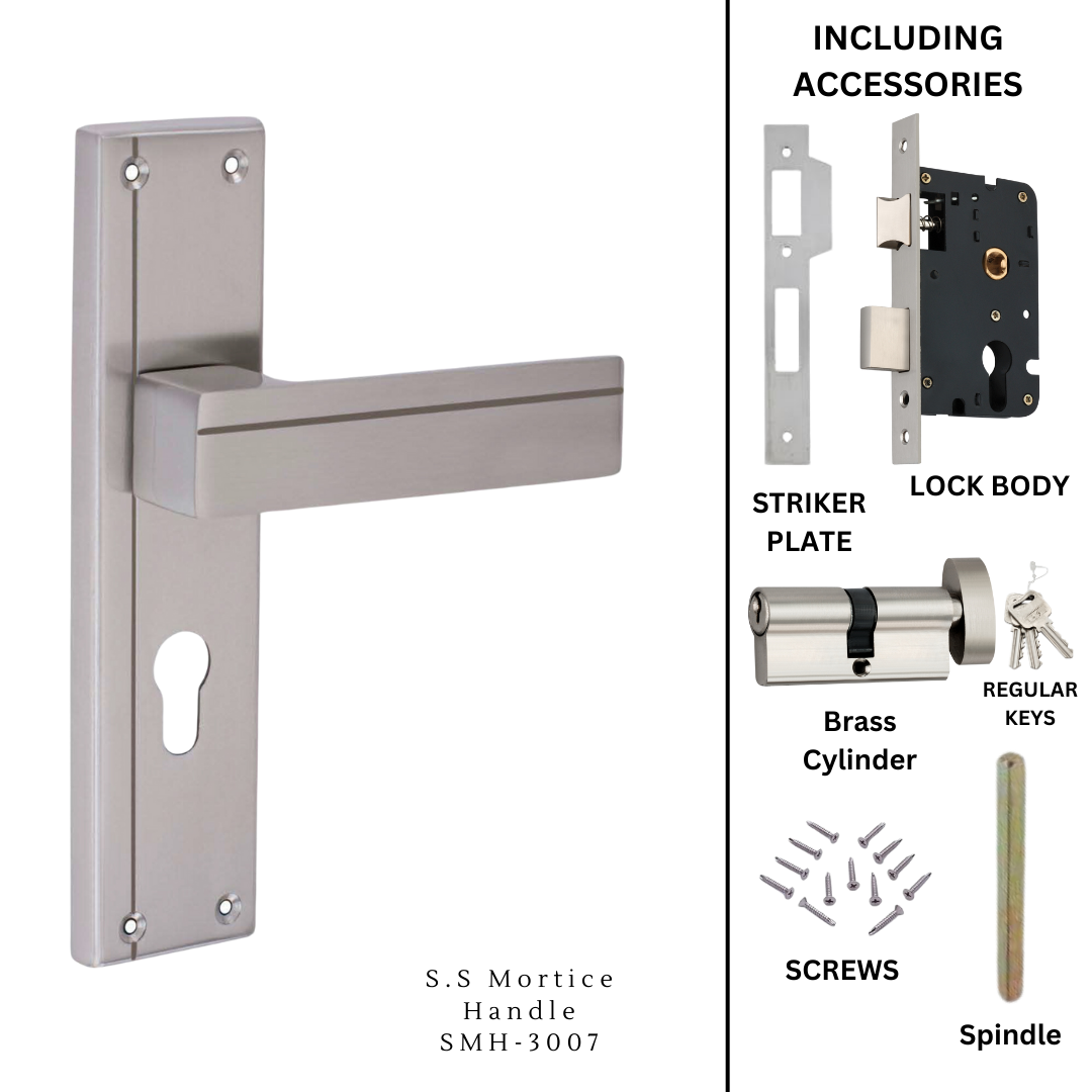 SS Mortice Handle | SMH-3007 | Finish : SS | Pair