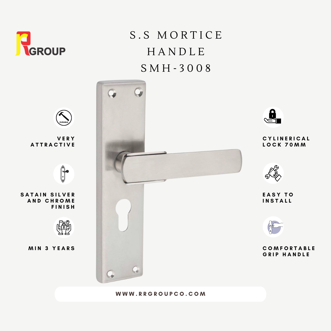 SS Mortice Handle | SMH-3008 | Finish : SS | Pair