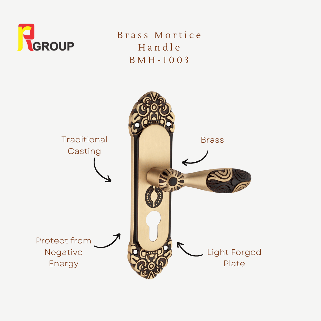 Brass Mortice Handle CY | BMH-1003 | Finish Barn Mate | Unit 1 Pair