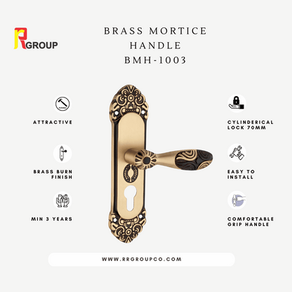 Brass Mortice Handle CY | BMH-1003 | Finish Barn Mate | Unit 1 Pair