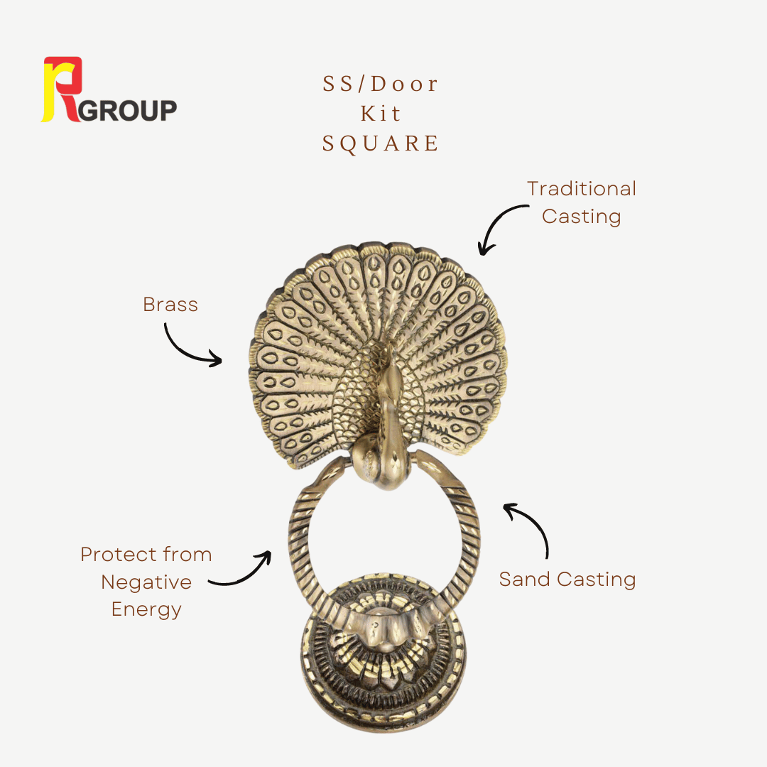 BRASS DOOR KNOCKER | DK-001 | SMALL MAYUR | Unit 1