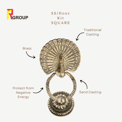 BRASS DOOR KNOCKER | DK-001 | SMALL MAYUR | Unit 1