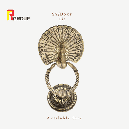 BRASS DOOR KNOCKER | DK-001 | SMALL MAYUR | Unit 1