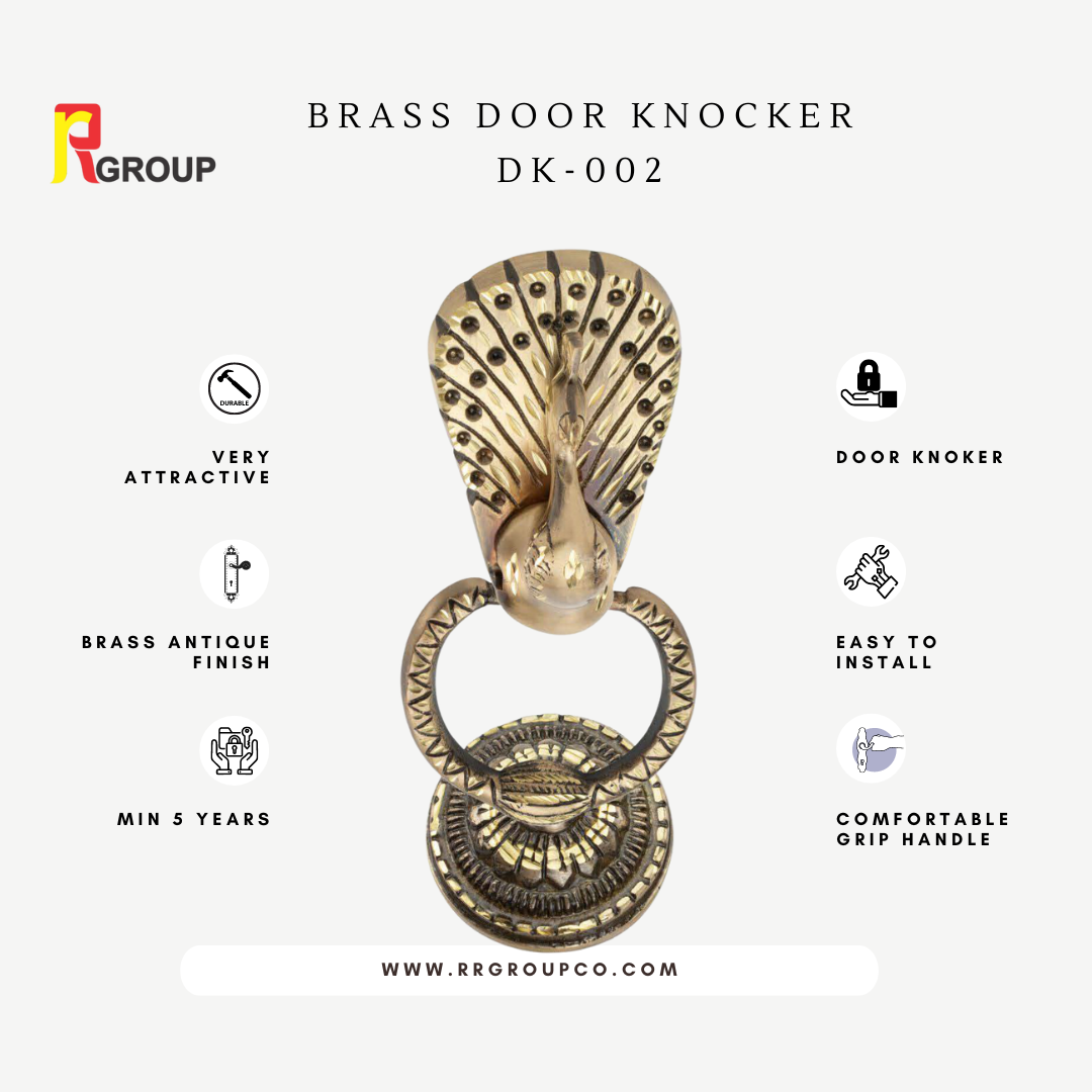 BRASS DOOR KNOCKER | DK-002 | MEDIUM MAYUR | Unit 1