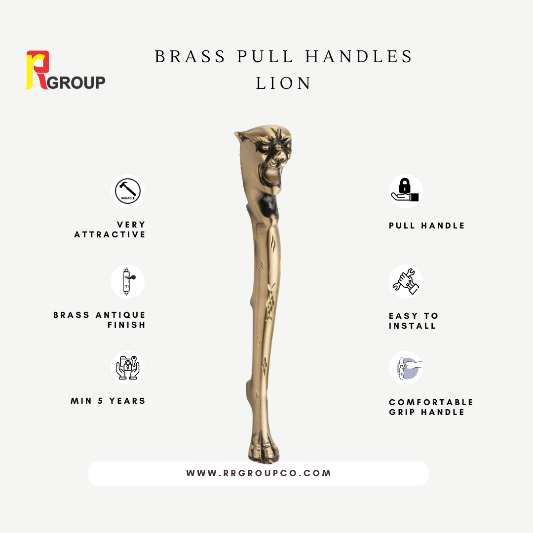 BRASS PULL HANDLES | LION | Unit 1