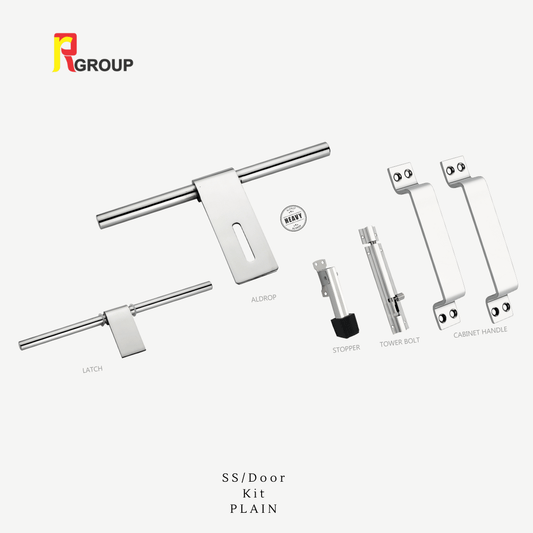 SS / Door Kit | PLAIN 16 MM Rod | Unit - Pair