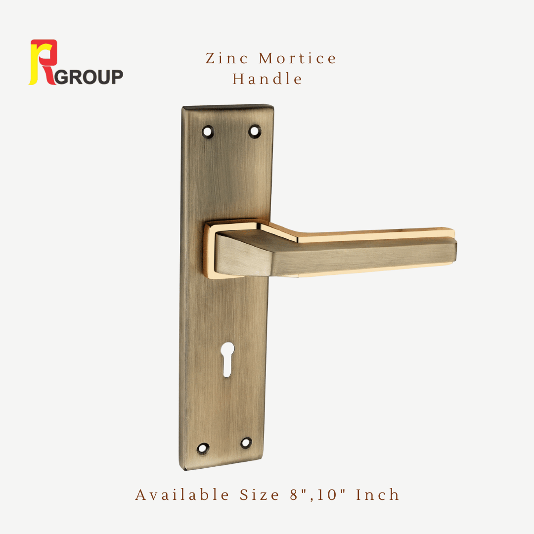 Zinc Mortice Handle | ZMH-2003 | Finish Mett Gold, Antique-CP | Unit 1 Pair