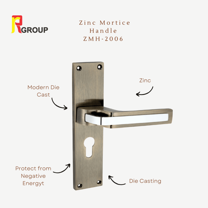Zinc Mortice Handle | ZMH-2006 | Finish Antique | Unit 1 Pair