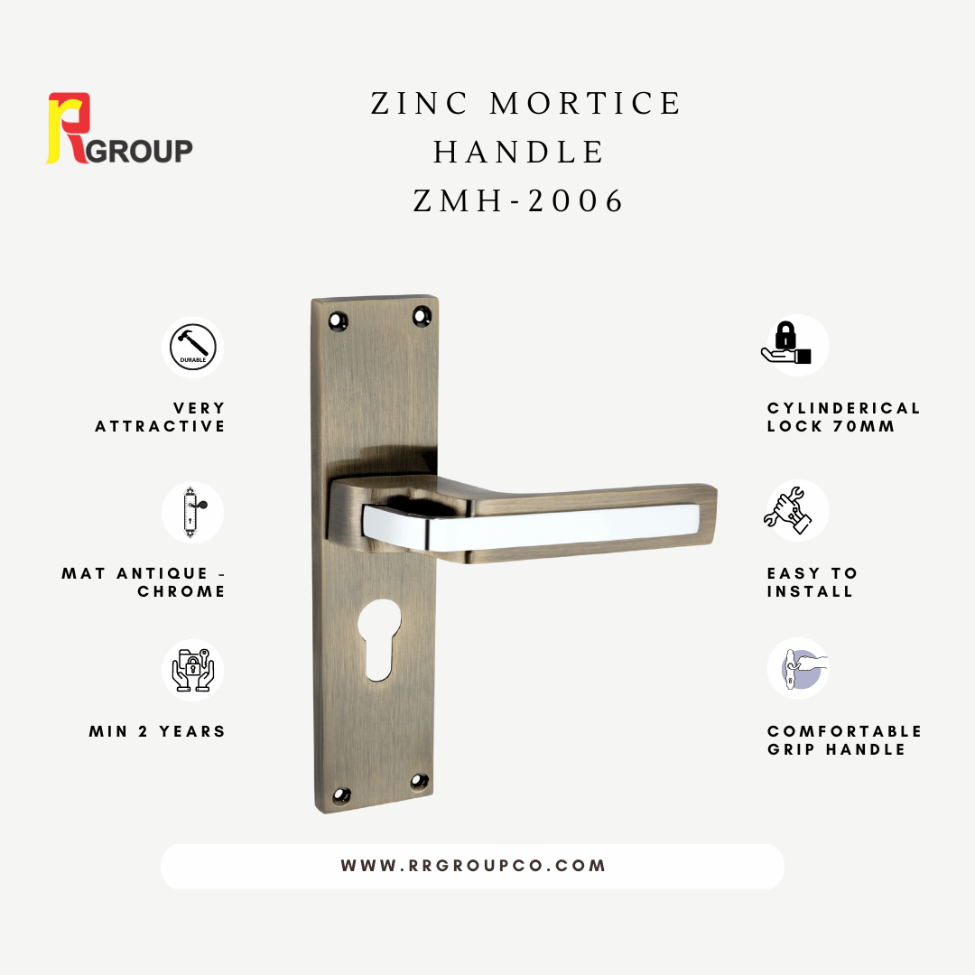 Zinc Mortice Handle | ZMH-2006 | Finish Antique | Unit 1 Pair